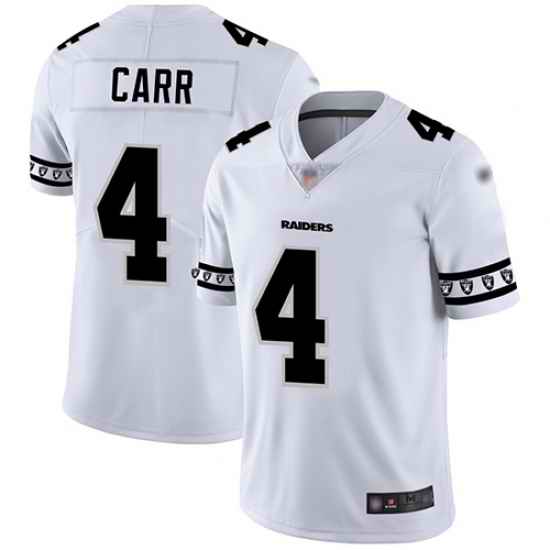 Raiders 4 Derek Carr White Mens Stitched Football Limited Team Logo Fashion Jersey